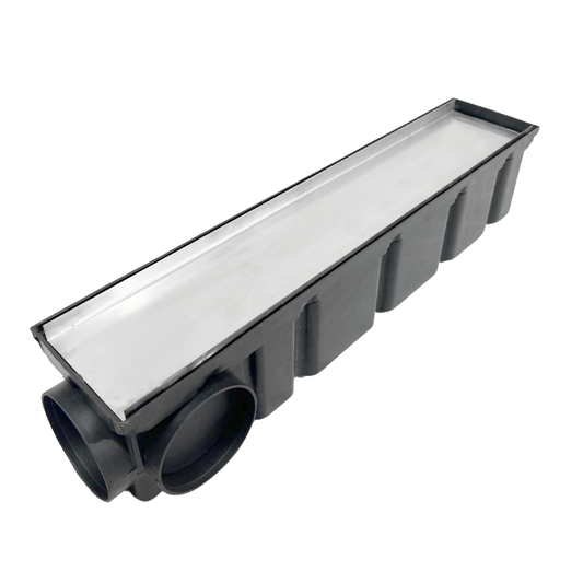 Ralo 10x50 Inox Invisivel "Cola piso" com Coletora Modular