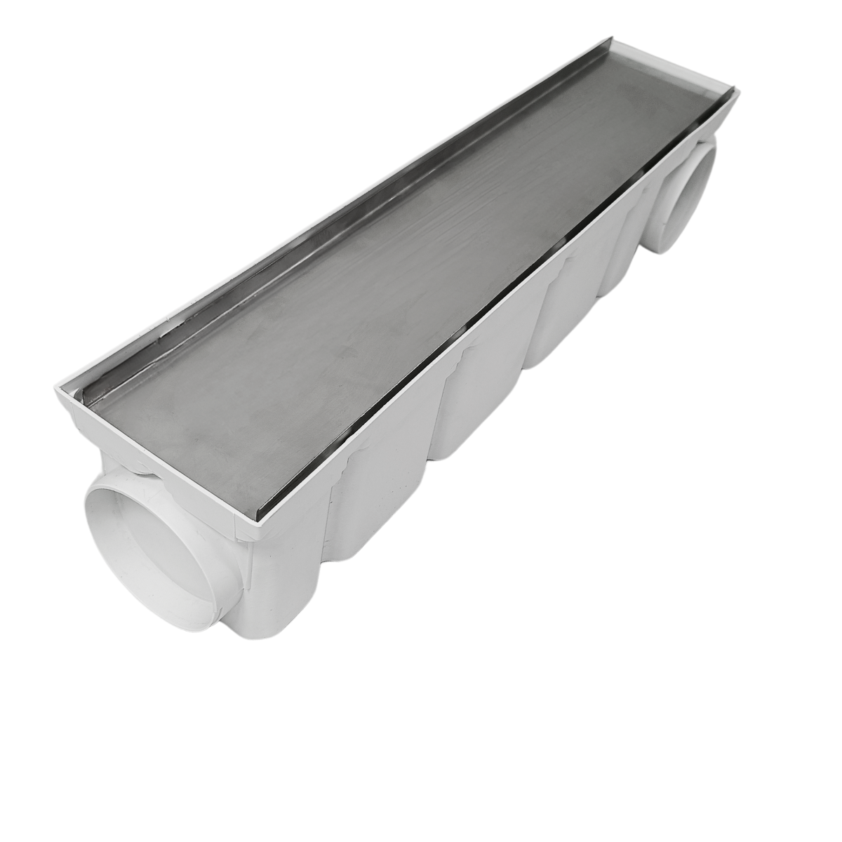 Ralo 10x50 Inox Invisivel "Cola piso" com Coletora Modular