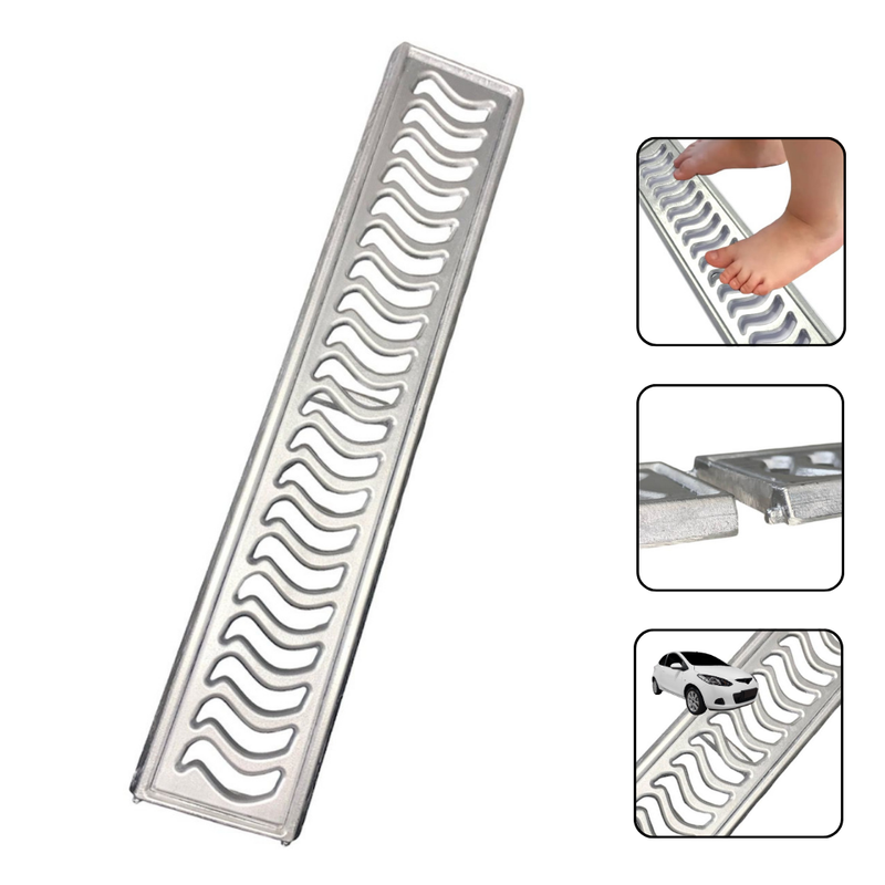 Ralo Linear 10x100 Elite em Alumínio com Aro de Fixação (2pç)