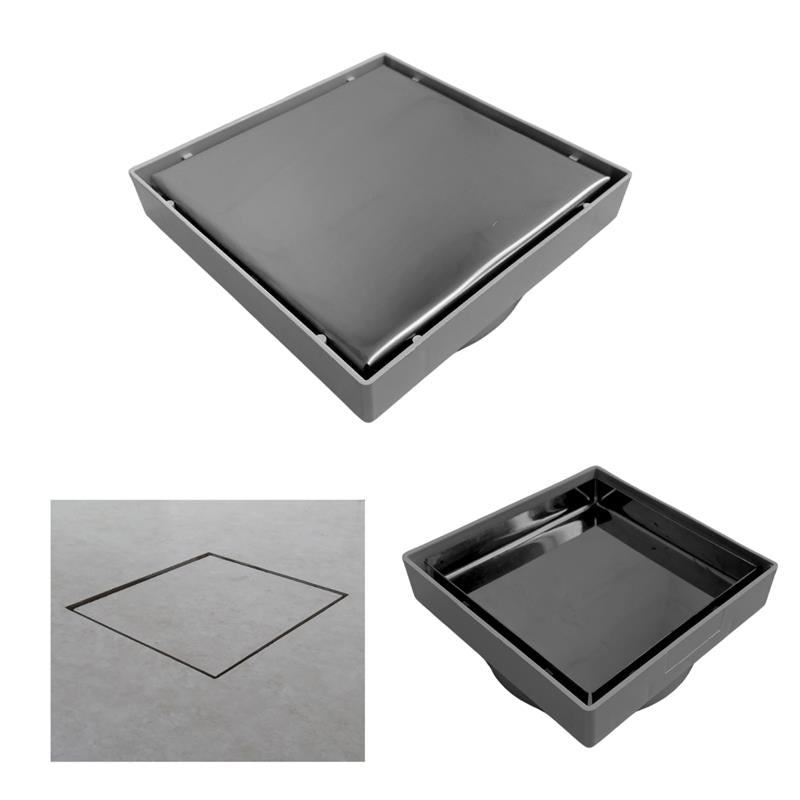 Ralo 15x15 Inox Invisivel "Cola Piso" com Coletora + Sifão