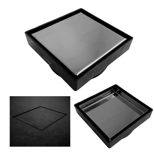 Ralo 15x15 Inox Invisivel "Cola Piso" com Coletora + Sifão