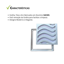 Ralo Grelha em Alumínio Elite 15x15 com Aro de Fixação e tela