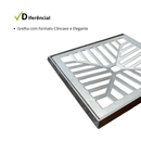 Ralo Quadrado com Grelha Concava, Tela Anti Insetos e Aro de Fixação em Alumínio