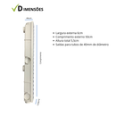 Ralo Linear 6x50 Sifonado Anti Inseto com Grelha Gradeada Inox Polido