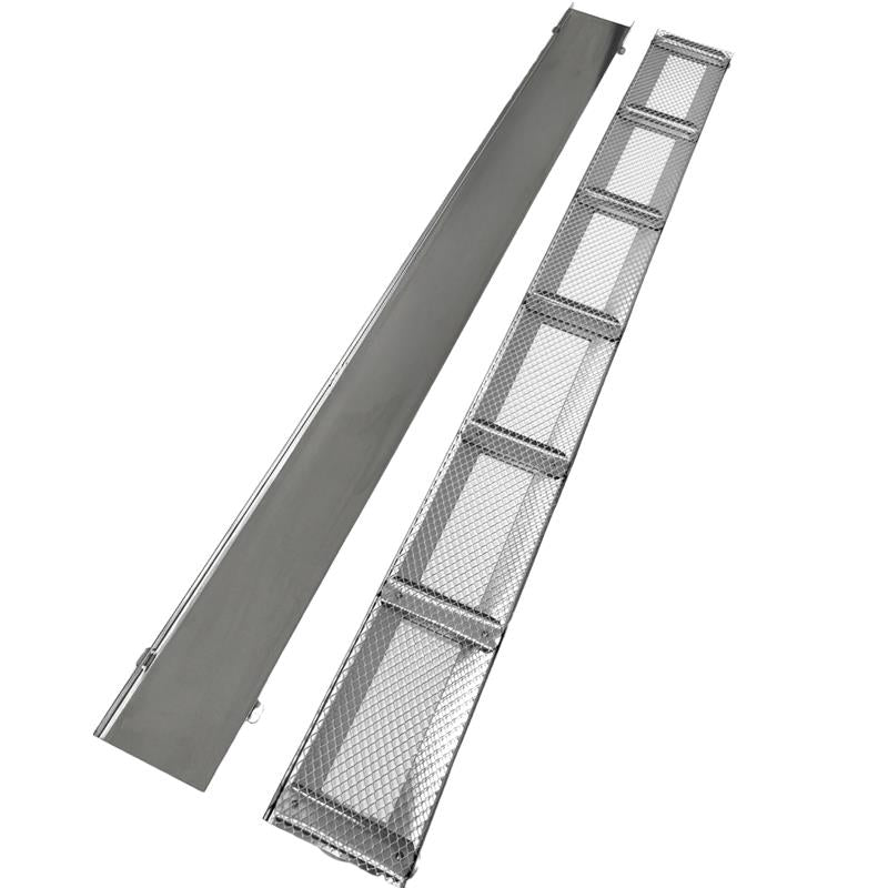 Ralo em Inox 304 - Modelo 10x100 Invisivel "Cola Piso" com Aro e Tela