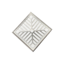 Ralo Quadrado com Grelha Concava, Tela Anti Insetos e Aro de Fixação em Alumínio