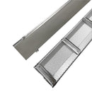 Ralo em Inox 304 - Modelo 10x100 Invisivel "Cola Piso" com Aro e Tela
