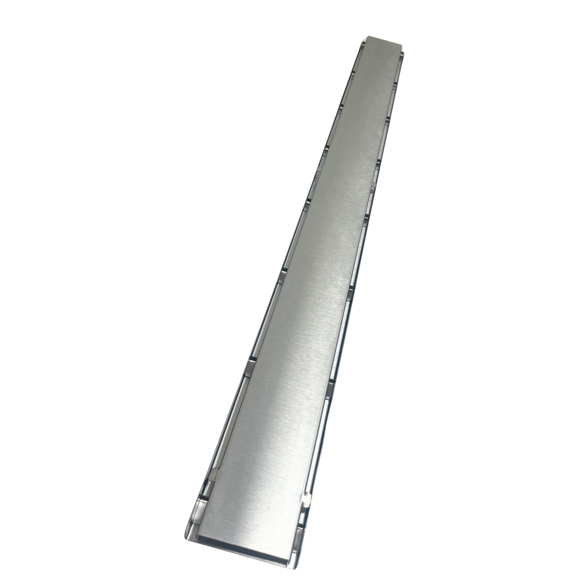 Ralo em Inox 304 - Modelo 10x100 Invisivel "Cola Piso" com Aro e Tela