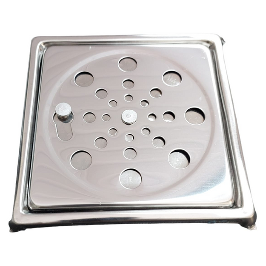 Ralo Inox Abre Fecha com Aro de fixação