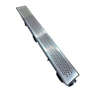 Ralo Linear 6×50cm Sifonado e Anti Inseto com Grelha em Inox Polido Perfurado "Bolinha"