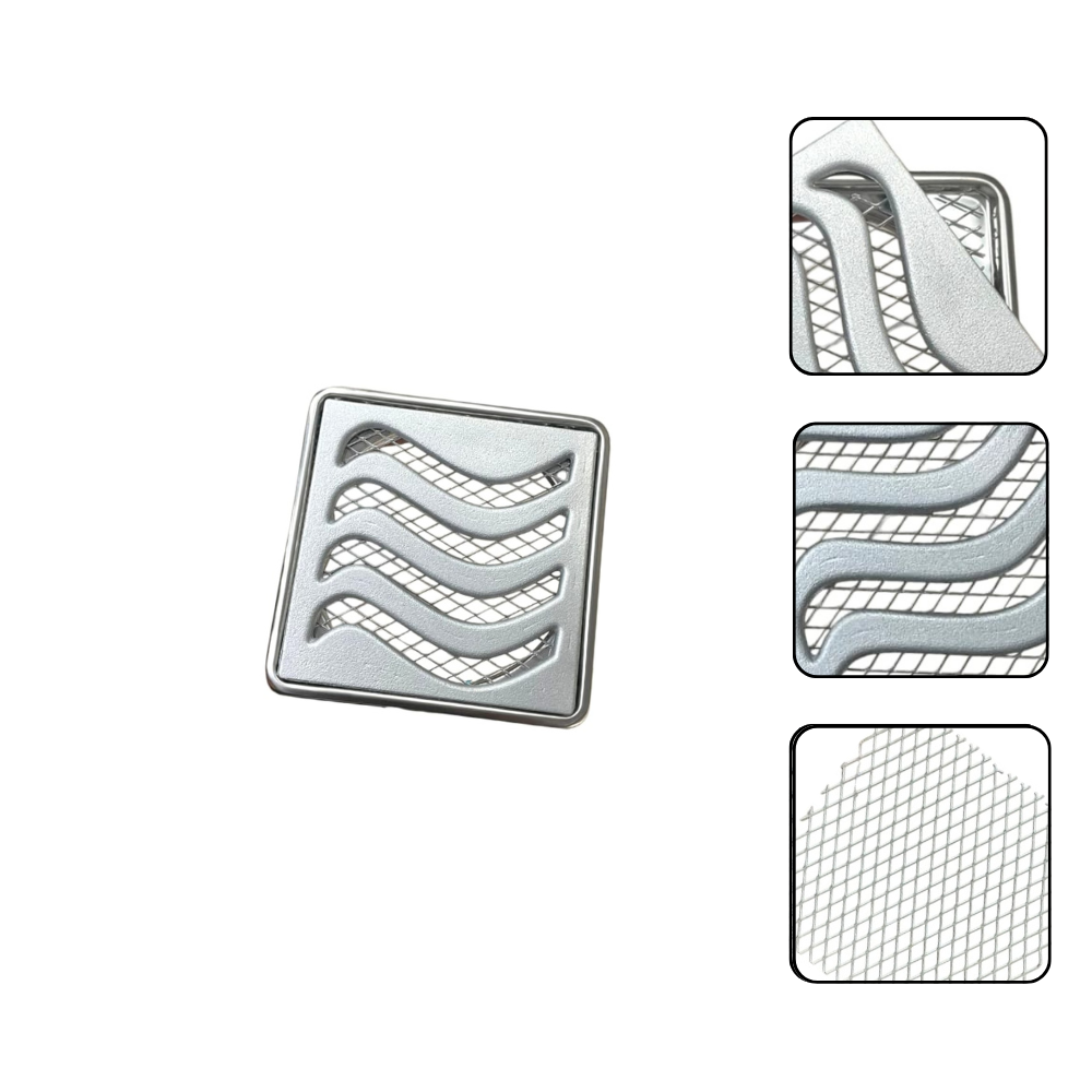 Ralo 10x10 Elite em Alumínio com Aro de Fixação em Inox + Tela Anti Insetos