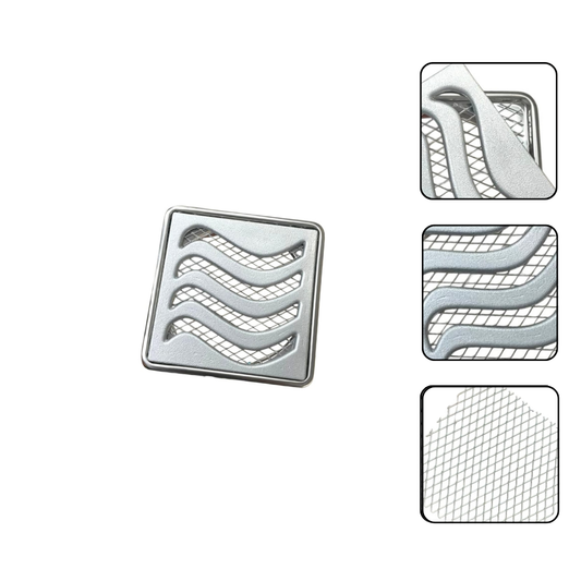 Ralo 10x10 Elite em Alumínio com Aro de Fixação em Inox + Tela Anti Insetos