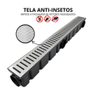Ralo Linear Pluvial 10x100 Grelha de Inox 304 – Coletor Sequencial Saídas 75mm