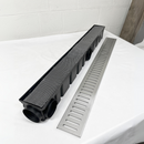 Ralo Linear Pluvial 10x100 Grelha de Inox 304 – Coletor Sequencial Saídas 75mm