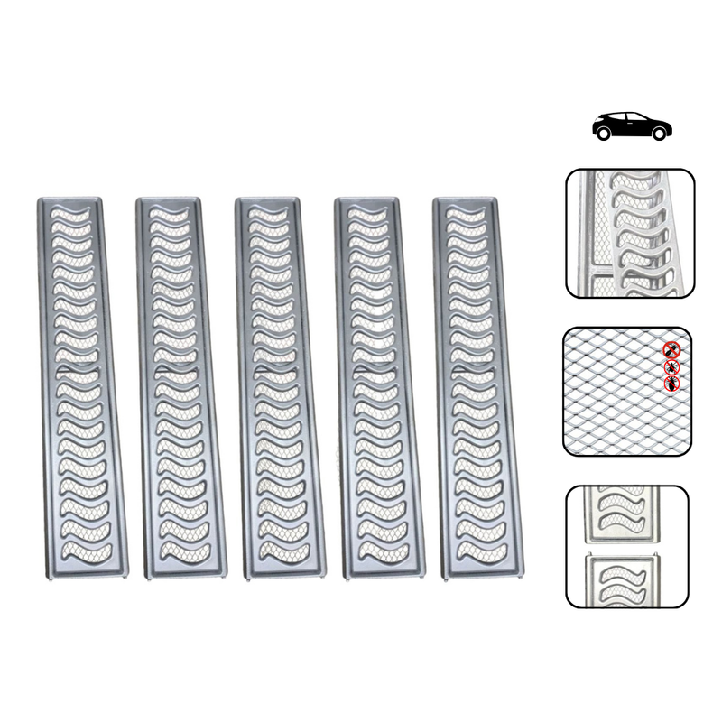 Ralo Linear Elite 10x250cm com aro de fixação e tela anti inseto (5 Ralos 10x50)