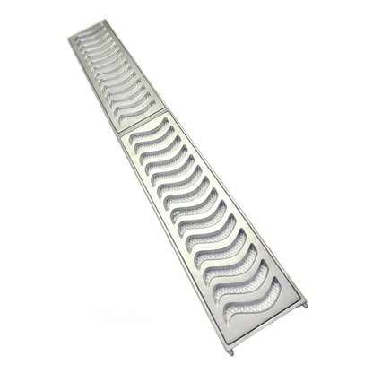 Ralo Linear Elite 15x100 com aro de fixação e tela anti-inseto (2 Ralos 15x50)