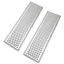 Ralo Linear Perfurado 15x50 com aro de fixação anti-inseto "Bolinha"