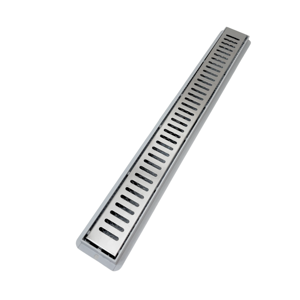 Ralo linear 5cm para banheiro com Grelha em Inox Gradeada Sifonado e Tela anti inseto