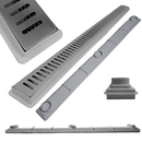 Ralo Linear de 5cm com coletora Rasa - Inox Gradeada