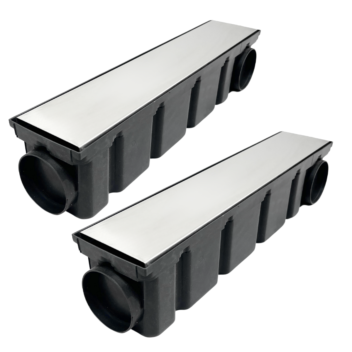 Ralo 10x50 Inox Invisivel "Cola piso" com Coletora Modular