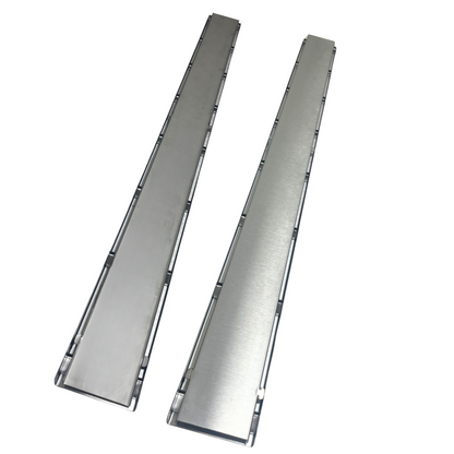 Ralo em Inox 304 - Modelo 10x100 Invisivel "Cola Piso" com Aro e Tela
