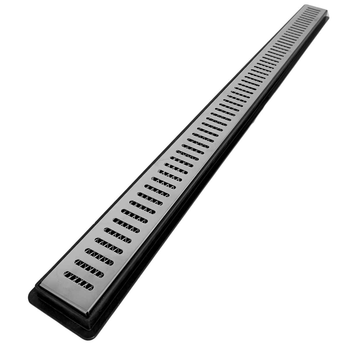 Ralo Linear de 5cm com coletora Rasa - Inox Gradeada