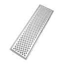 Ralo Linear Perfurado 15x50 com aro de fixação anti-inseto "Bolinha"