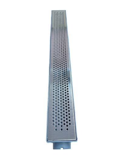 Ralo Linear 6×50cm Sifonado e Anti Inseto com Grelha em Inox Polido Perfurado "Bolinha"