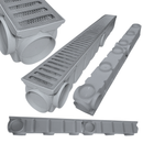 Ralo Linear Pluvial 10x100 Grelha de Alumínio – Coletor Sequencial Saídas 75mm