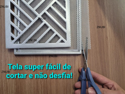 Tela em Alumínio Expandido Anti Inseto e Sujeira Para Ralos Retangular