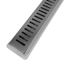 Ralo Linear de 5cm com coletora Rasa - Inox Gradeada