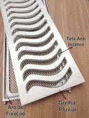 Ralo Linear Elite 20x50 com aro de fixação e tela anti-inseto