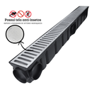 Ralo Linear Pluvial 10x100 Grelha de Alumínio – Coletor Sequencial Saídas 75mm