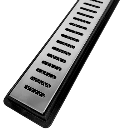 Ralo Linear de 5cm com coletora Rasa - Inox Gradeada