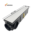 Ralo 10x50 Inox Invisivel "Cola piso" com Coletora Modular