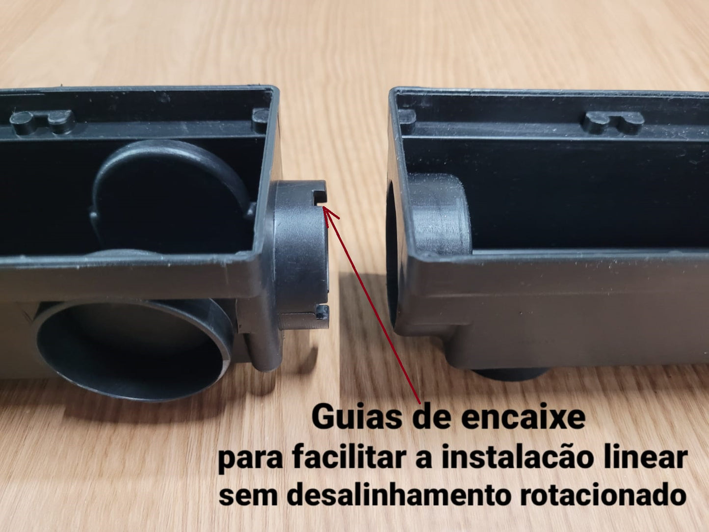 Ralo Invisível em inox 6x50 com Caixa Coletora "Cola Piso" com Tela