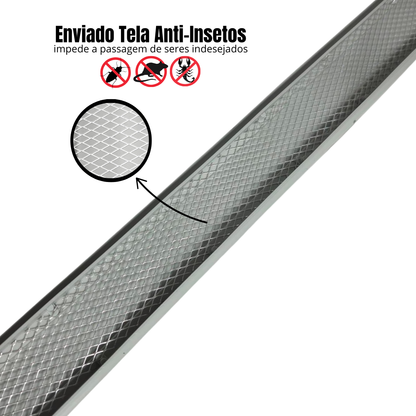 Ralo Linear de 5cm com coletora Rasa - Inox Gradeada
