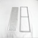 Ralo Linear Perfurado 15x50 com aro de fixação anti-inseto "Bolinha"