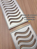 Ralo Linear Elite 20x50 com aro de fixação e tela anti-inseto