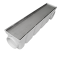 Ralo 10x50 Inox Invisivel "Cola piso" com Coletora Modular