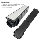 Ralo 10x50 Inox Invisivel "Cola piso" com Coletora Modular