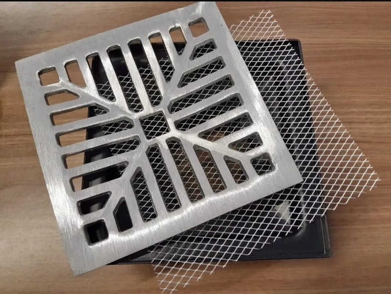 Tela de Alumínio Expandido Anti Inseto e Sujeira Para Ralos Quadrado