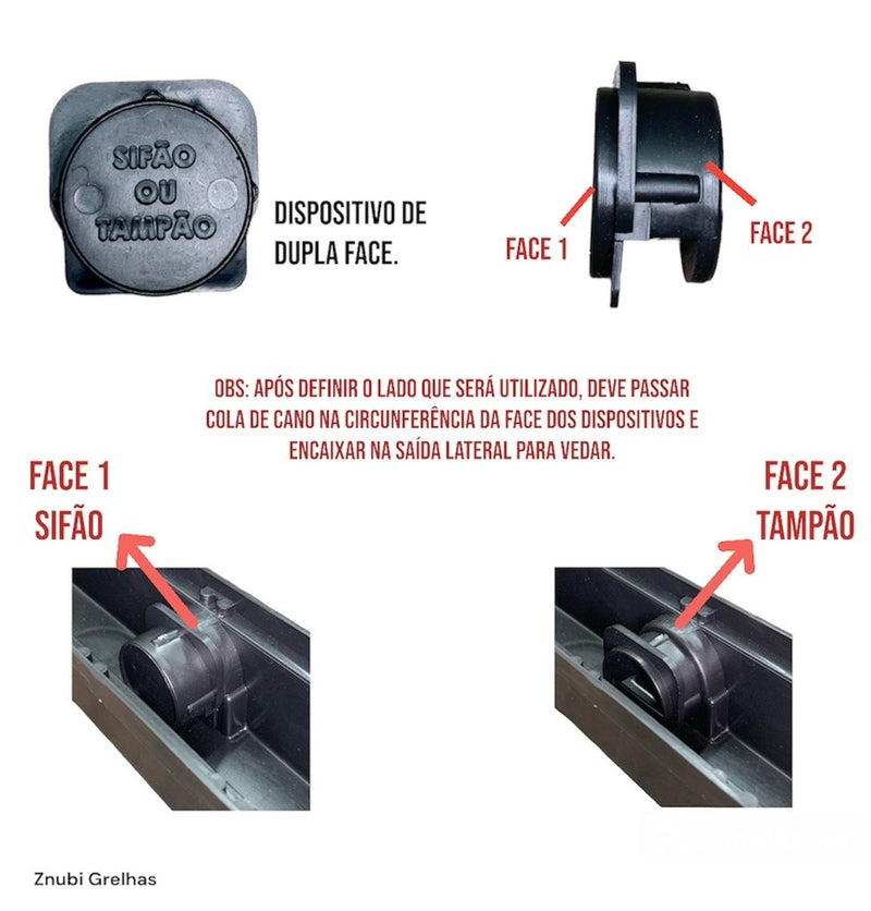 Ralo Linear Alumínio Elite 6x50 com Coletora e Tela Anti Inseto