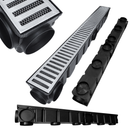 Ralo Linear Pluvial 10x100 Grelha de Alumínio – Coletor Sequencial Saídas 75mm