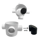 Ralo 10x10 Inox Invisivel "Cola Piso" com Coletora + Caixa Sifonada 100mm