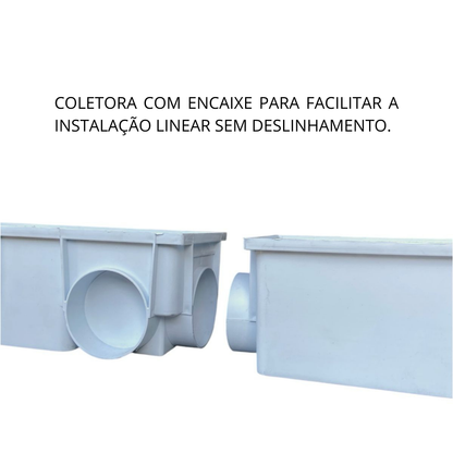 Ralo 14x50 Elite com coletora modular e grelha em Alumínio