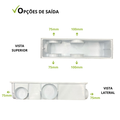 Ralo 14x50 Elite com coletora modular e grelha em Alumínio