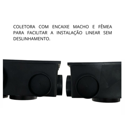 Ralo 14x50 Elite com coletora modular e grelha em Alumínio