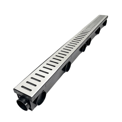 Ralo Linear 8X100 com Grelha em Inox 304 com Coletora Sequencial 50mm com Tela Anti Insetos