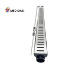 Ralo Linear 8X100 com Grelha em Inox 304 com Coletora Sequencial 50mm com Tela Anti Insetos